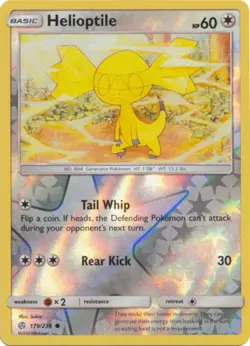 x4 Helioptile - 179/236 - Common - Reverse Holo Pokemon SM12 Cosmic Eclipse M/NM - Image 1