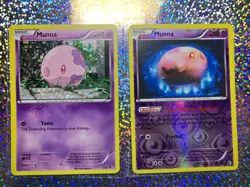 Pokemon Munna: Confetti Holo 7/12; Boundaries Crossed Reverse Holo 68/149 - Image 1