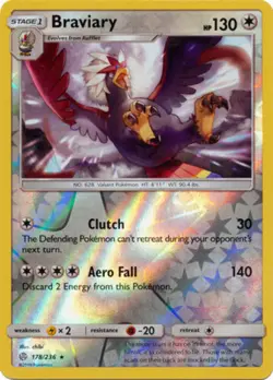x1 Braviary - 178/236 - Rare - Reverse Holo Pokemon SM12 Cosmic Eclipse M/NM - Image 1