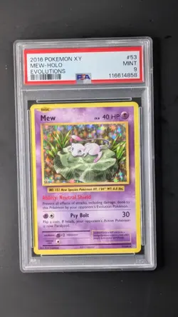 Mew - 53/108 - Holo - XY Evolutions - 2016 - Pokemon - PSA 9 - Image 1