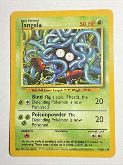 Base Set - NM - Tangela 66/102 Pokemon Vintage WOTC English (US Seller) - Image 1