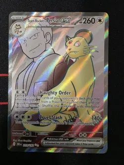 Pokemon TCG: Team Rockets Persian EX 219/182 Full Art SV10: Destined Rivals NM - Image 1