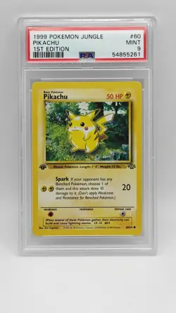 1999 Pokemon Jungle 1st Edition Pikachu #60 PSA 9 - Image 1