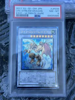 Yugioh Life Stream Dragon Ultimate Rare Japanese PSA 8 - Image 1