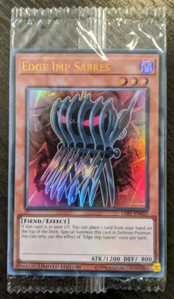 YuGiOh Edge Imp Sabres Ultra Rare LART-EN015 Lost Art Promo Sealed - Image 1