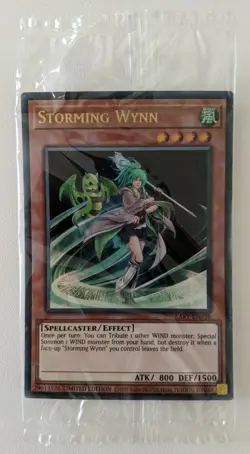 YuGiOh Storming Wynn Ultra Rare LART-EN038 NM Sealed Lost Art Promo - Image 1