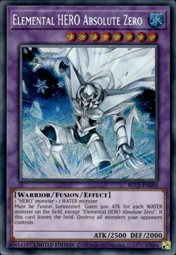 Elemental HERO Absolute Zero - Secret Rare Limited Ed. BLC1-EN004 - NM - YuGiOh - Image 1