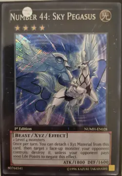 YuGiOh Number 44: Sky Pegasus Secret Rare 1st Edition NUMH-EN028 - Image 1