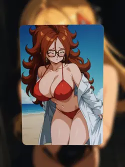 Android 21 Dragon Ball FighterZ Anime Waifu Sexy Goddess Doujin Lewd Hentai Card - Image 1