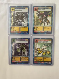 Digimon Digi Battle Card MetalGreymon Gatomon Boltmon Myotismon Gold Letter 1999 - Image 1