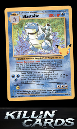 Blastoise 2/102 Pokemon Classic Collection Celebrations: Classic Collection Card - Image 1