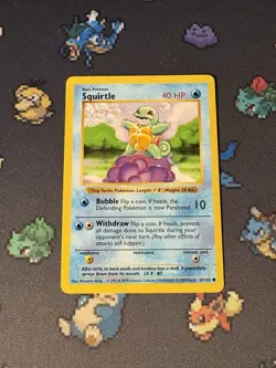 Pokemon Cards Squirtle 63/102 Base Set SHADOWLESS WOTC - (LP) - Image 1