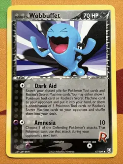 Pokemon Card - Rocket’s Wobbuffet - Uncommon (47/109) ex Team Rocket Returns NM - Image 1