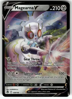 Magearna V 128/195 SWSH12: Silver Tempest NM Pokemon Card TCG - Image 1