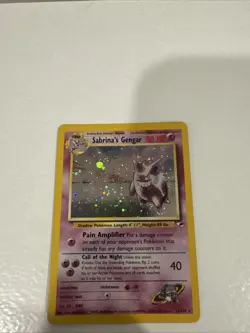 Pokemon TCG Sabrina's Gengar Holo Rare Card 14/132 Gym Heroes - Image 1