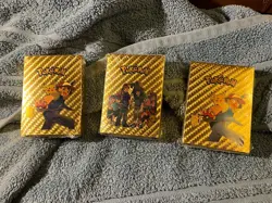 Pokemon Gold Trading Card Deck (3) Packs 55 Cards Each Pack Fan Art New Sealed - Image 1
