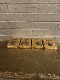 Four Packs Of Pokemon Gold Foil Card Decks New Sealed. - Image 3