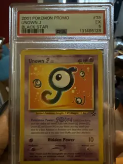 Pokemon TCG Unown Black Star Promo Card J #38 - Image 1