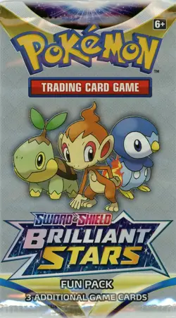 Pokemon TCG Brilliant Stars Fun Pack - 3 Cards NEW/SEALED - Image 1