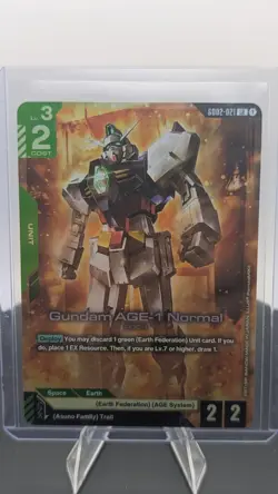 Gundam AGE-1 Normal Holo LR GD02-021 English Gundam Card Game Bandai - Image 1