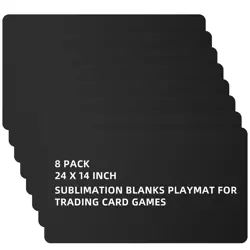 8 Pieces Card Game Mats 14 X 24 Inch Sublimation Blanks Playmat for Trading Card - Image 1