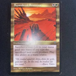 English - MTG Squandered Resources - LP - Reserved List - Visions - Image 1