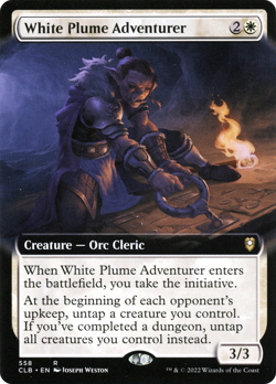 White Plume Adventurer - CLB #558 | FOIL | NM | MTG | EXTENDED ART - Image 1