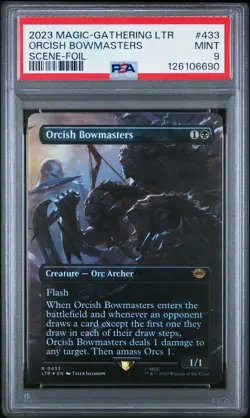 2023 MTG THE LORD OF THE RINGS: TALES OF MIDDLE-EARTH ORCISH BOWMASTERS PSA 9 - Image 1