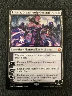 Magic The Gathering MTG - Liliana, Dreadhorde General - Foundations - Image 1
