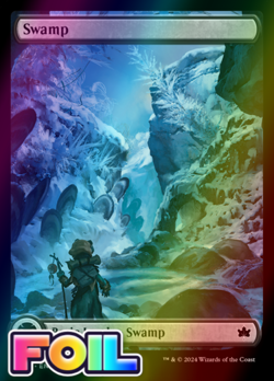 x1 Swamp BLB Bloomburrow MTG 273 FOIL FULL ART BASIC LAND M/NM 1x - Image 1