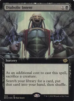 Diabolic Intent (Extended Art) Brothers' War Foil Rare #324 NM MTG - Image 1