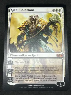 Magic the Gathering MTG Ajani Goldmane White Core Set 2010 Mythic - Image 1