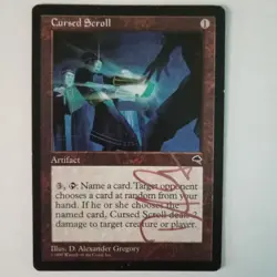 Magic The Gathering - 1x Signed Cursed Scroll (mtg) Tempest - Image 1