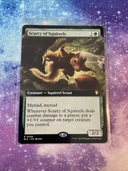 Scurry of Squirrels (Extended Art) Rare MTG Bloomburrow Commander - Image 1