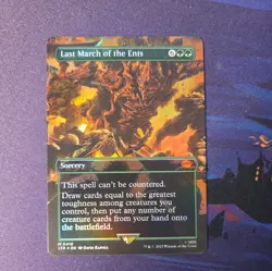 MTG 1x Last March of the Ents x1 FOIL NM LTR Borderless 418 Lord of the Rings - Image 1