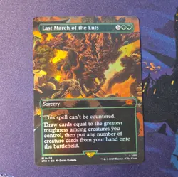 MTG 1x Last March of the Ents x1 FOIL NM LTR Borderless 418 Lord of the Rings - Image 2