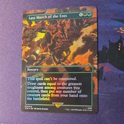 MTG 1x Last March of the Ents x1 FOIL NM LTR Borderless 418 Lord of the Rings - Image 5
