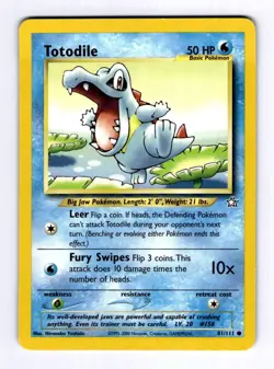 Totodile (81) Neo Genesis #081 (2000) Common LP Pokemon - Image 1