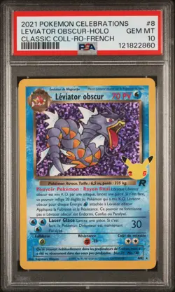 🇫🇷 LEVIATOR ROCKET PSA 10 - 25 ANS CELEBRATIONS 8/82 EB FR Carte Pokemon 🇫🇷 - Image 2