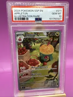 PSA 10 2024 Pokemon Ssp En-Surging Sparks 211/191 Appletun Illustration Rare - Image 2