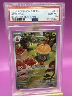 PSA 10 2024 Pokemon Ssp En-Surging Sparks 211/191 Appletun Illustration Rare - Image 3