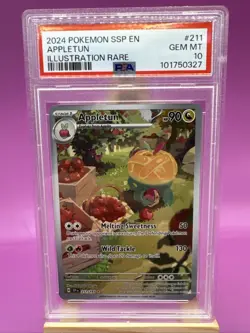 PSA 10 2024 Pokemon Ssp En-Surging Sparks 211/191 Appletun Illustration Rare - Image 5