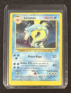 Pokemon Leviator (Gyarados) 1999 Base Set French 1st Ed. Holo 6/102 LP Bad Cut - Image 1