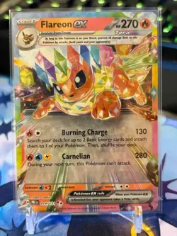 Pokemon Flareon ex 014/131 Prismatic Evolutions Double Rare Holo Near Mint - Image 1