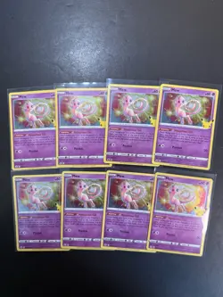 Mew Celebrations Holo Rare 011/025 Pack Fresh 2021 Pokemon 25th - LOT OF 8 NM/M - Image 1