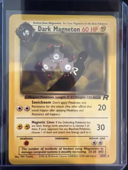 Pokemon TCG Dark Magneton 28/82 Non-Holo Team Rocket LP - Image 1
