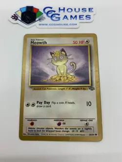 Pokemon TCG - Meowth 56/64 - Jungle Gold Bordered Fruit Roll Promo *CCGHouse* - Image 2