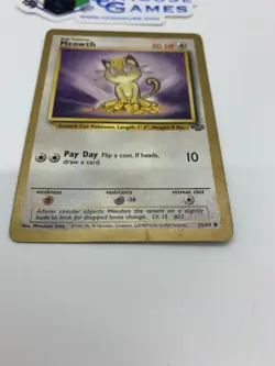 Pokemon TCG - Meowth 56/64 - Jungle Gold Bordered Fruit Roll Promo *CCGHouse* - Image 3