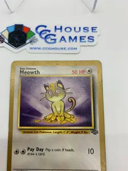 Pokemon TCG - Meowth 56/64 - Jungle Gold Bordered Fruit Roll Promo *CCGHouse* - Image 4