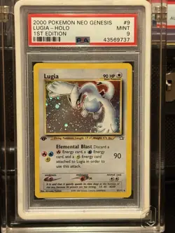 2000 pokemon neo genesis 1st edition holo lugia PSA 9 SWIRL 💫 - Image 2